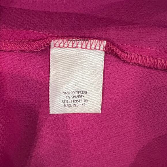 NWT Francesca's Alya Fuchsia Pink Scallop Sleeves Front Tie Tank Top - SIZE S - Picture 9 of 9